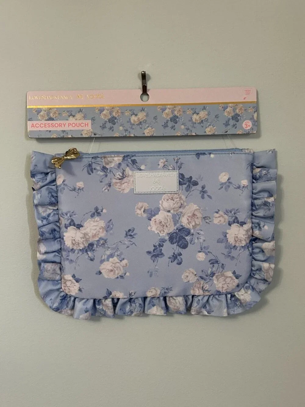 LoveShackFancy * Yoobi Accessory Pouch Whisper Blue Floral